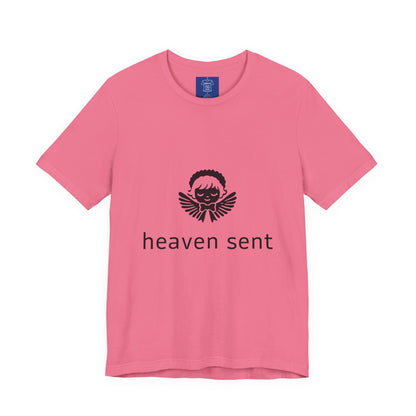 Heaven Sent Graphic T-Shirt | Minimalist Angel Shirt | Unisex Streetwear Tee | Aesthetic Faith Inspired Top | Trendy Gift for Him Her