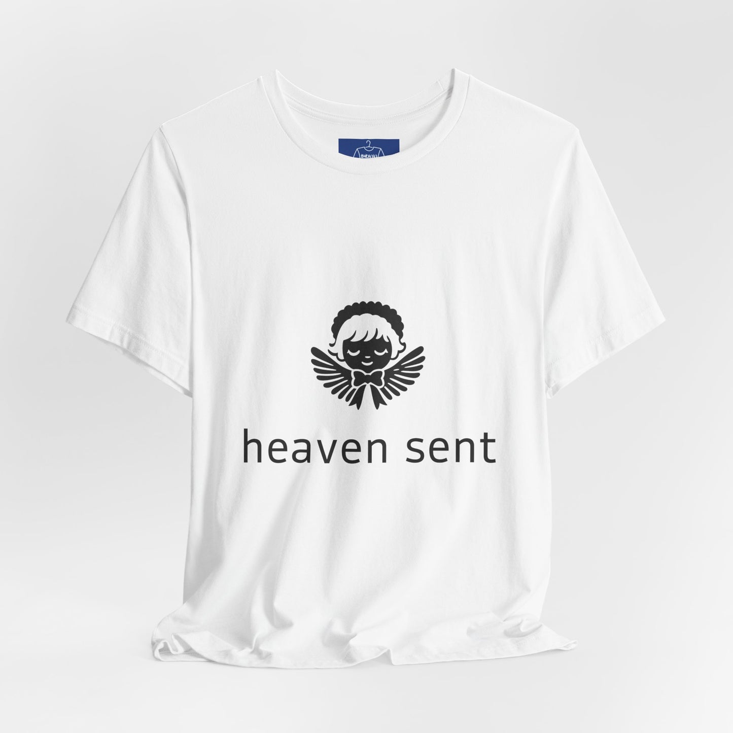Heaven Sent Graphic T-Shirt | Minimalist Angel Shirt | Unisex Streetwear Tee | Aesthetic Faith Inspired Top | Trendy Gift for Him Her