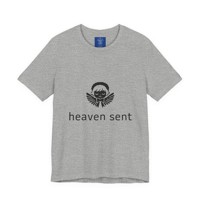 Heaven Sent Graphic T-Shirt | Minimalist Angel Shirt | Unisex Streetwear Tee | Aesthetic Faith Inspired Top | Trendy Gift for Him Her