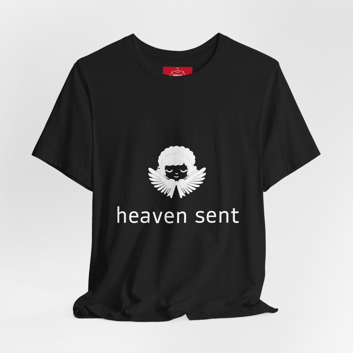 Heaven Sent Graphic T-Shirt | Minimalist Angel Shirt | Unisex Streetwear Tee | Aesthetic Faith Inspired Top | Trendy Gift for Him Her