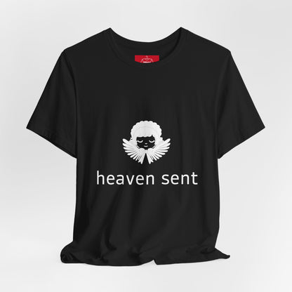 Heaven Sent Graphic T-Shirt | Minimalist Angel Shirt | Unisex Streetwear Tee | Aesthetic Faith Inspired Top | Trendy Gift for Him Her