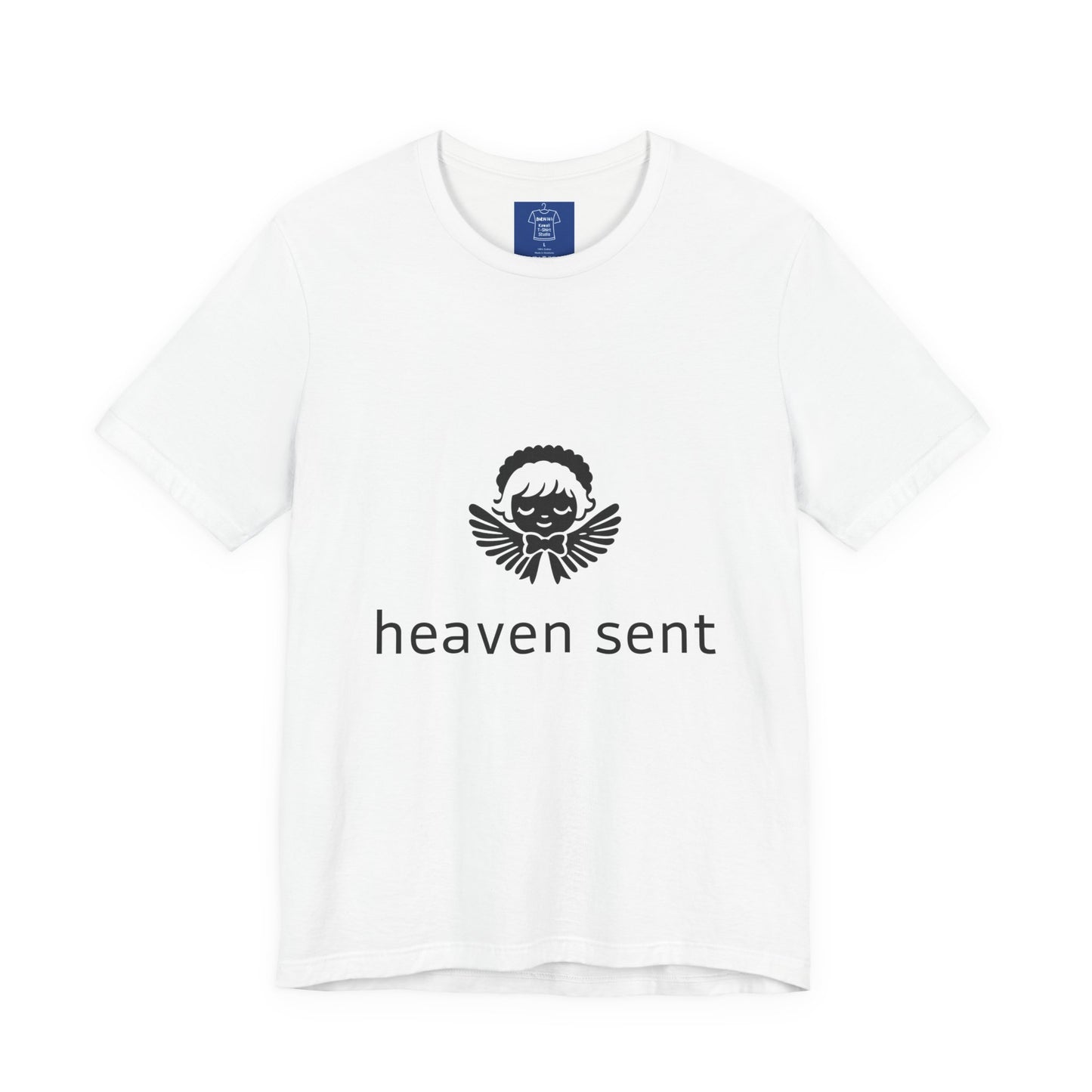 Heaven Sent Graphic T-Shirt | Minimalist Angel Shirt | Unisex Streetwear Tee | Aesthetic Faith Inspired Top | Trendy Gift for Him Her