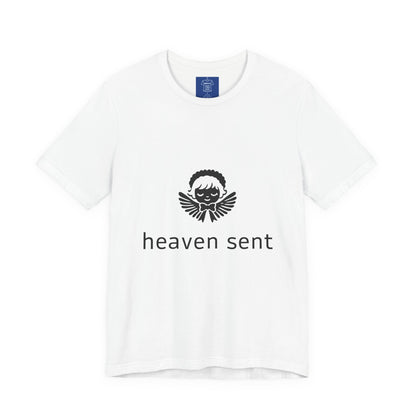 Heaven Sent Graphic T-Shirt | Minimalist Angel Shirt | Unisex Streetwear Tee | Aesthetic Faith Inspired Top | Trendy Gift for Him Her
