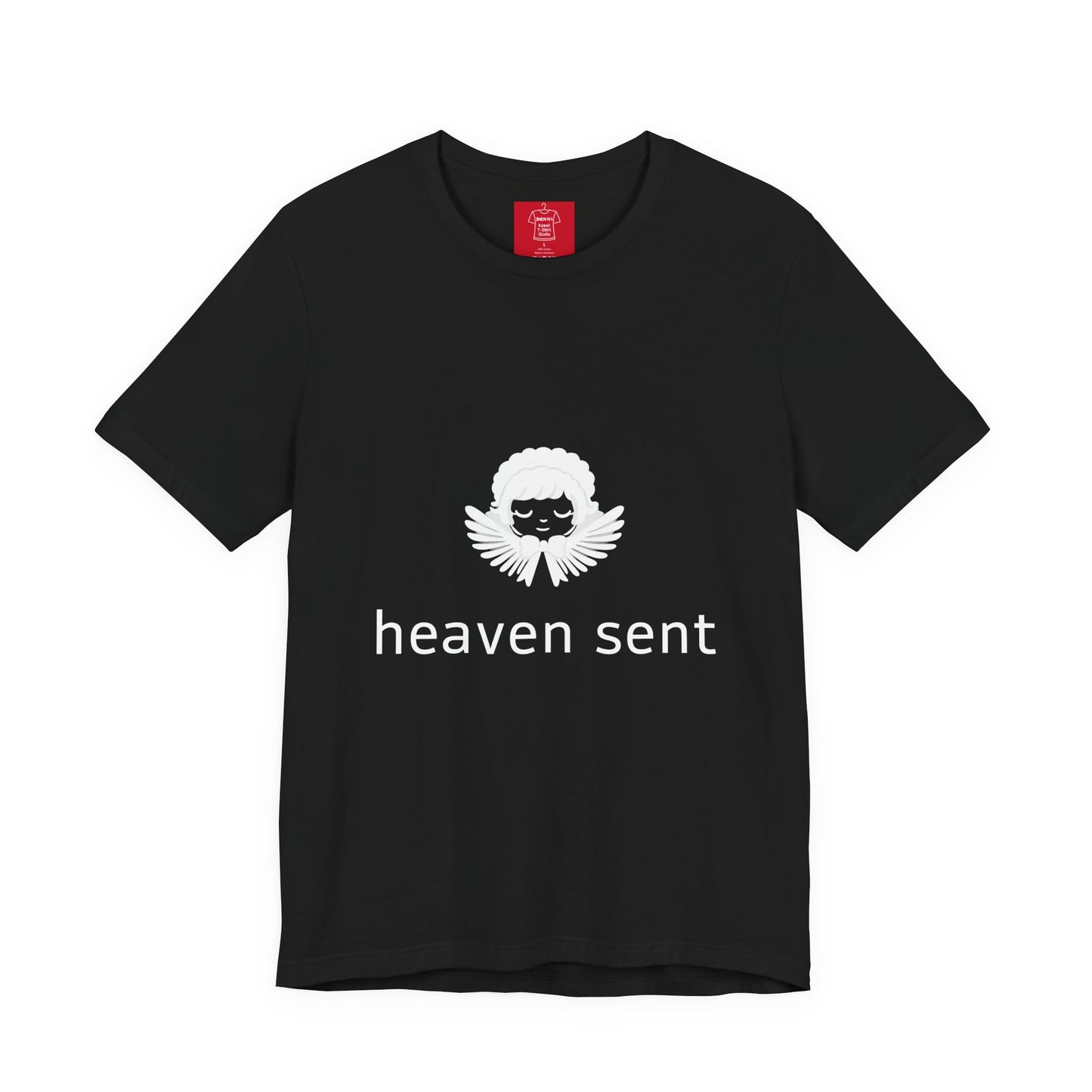 Heaven Sent Graphic T-Shirt | Minimalist Angel Shirt | Unisex Streetwear Tee | Aesthetic Faith Inspired Top | Trendy Gift for Him Her
