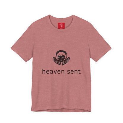 Heaven Sent Graphic T-Shirt | Minimalist Angel Shirt | Unisex Streetwear Tee | Aesthetic Faith Inspired Top | Trendy Gift for Him Her