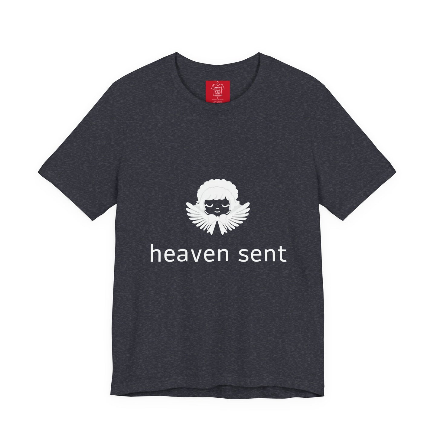 Heaven Sent Graphic T-Shirt | Minimalist Angel Shirt | Unisex Streetwear Tee | Aesthetic Faith Inspired Top | Trendy Gift for Him Her