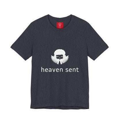Heaven Sent Graphic T-Shirt | Minimalist Angel Shirt | Unisex Streetwear Tee | Aesthetic Faith Inspired Top | Trendy Gift for Him Her