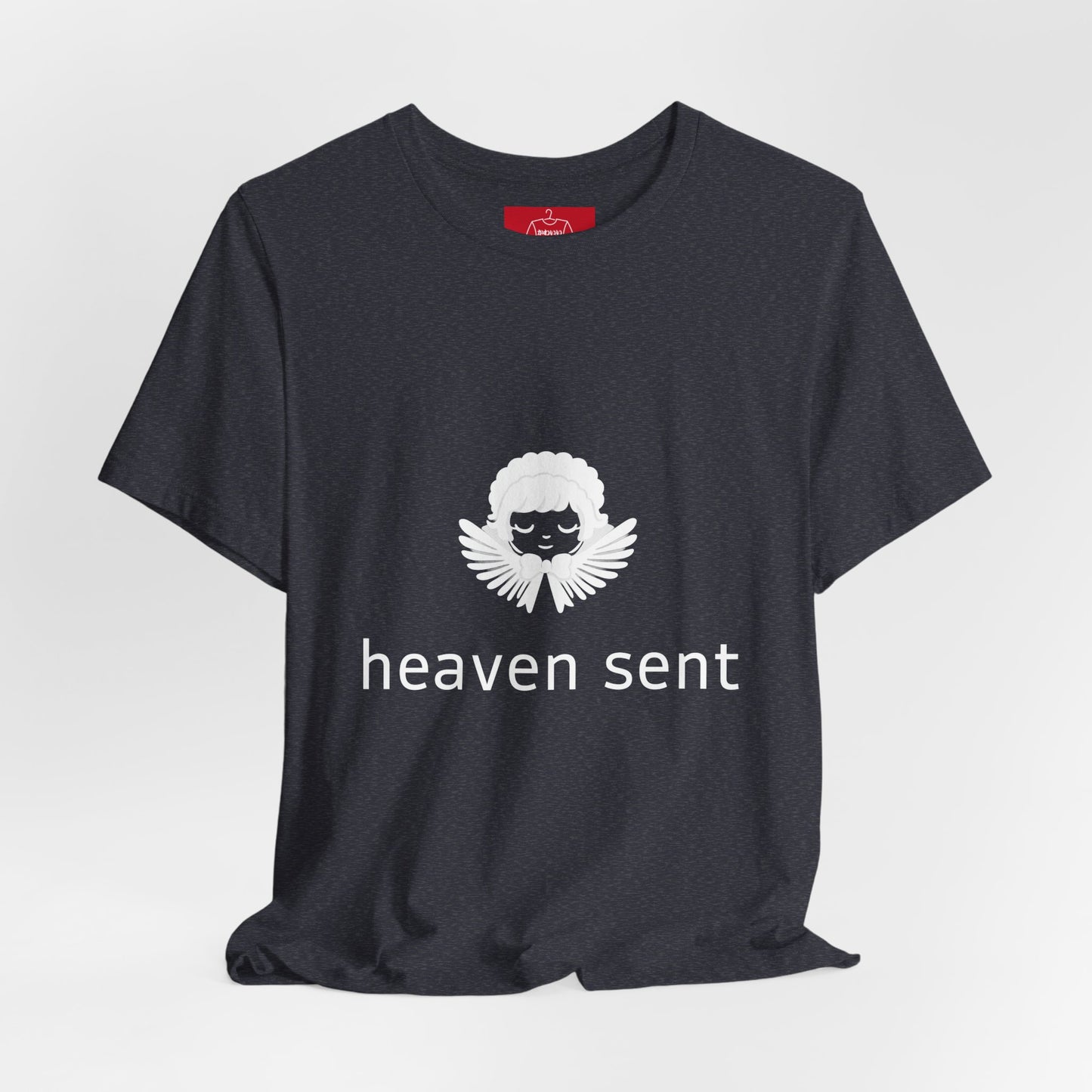 Heaven Sent Graphic T-Shirt | Minimalist Angel Shirt | Unisex Streetwear Tee | Aesthetic Faith Inspired Top | Trendy Gift for Him Her
