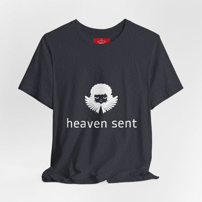 Heaven Sent Graphic T-Shirt | Minimalist Angel Shirt | Unisex Streetwear Tee | Aesthetic Faith Inspired Top | Trendy Gift for Him Her