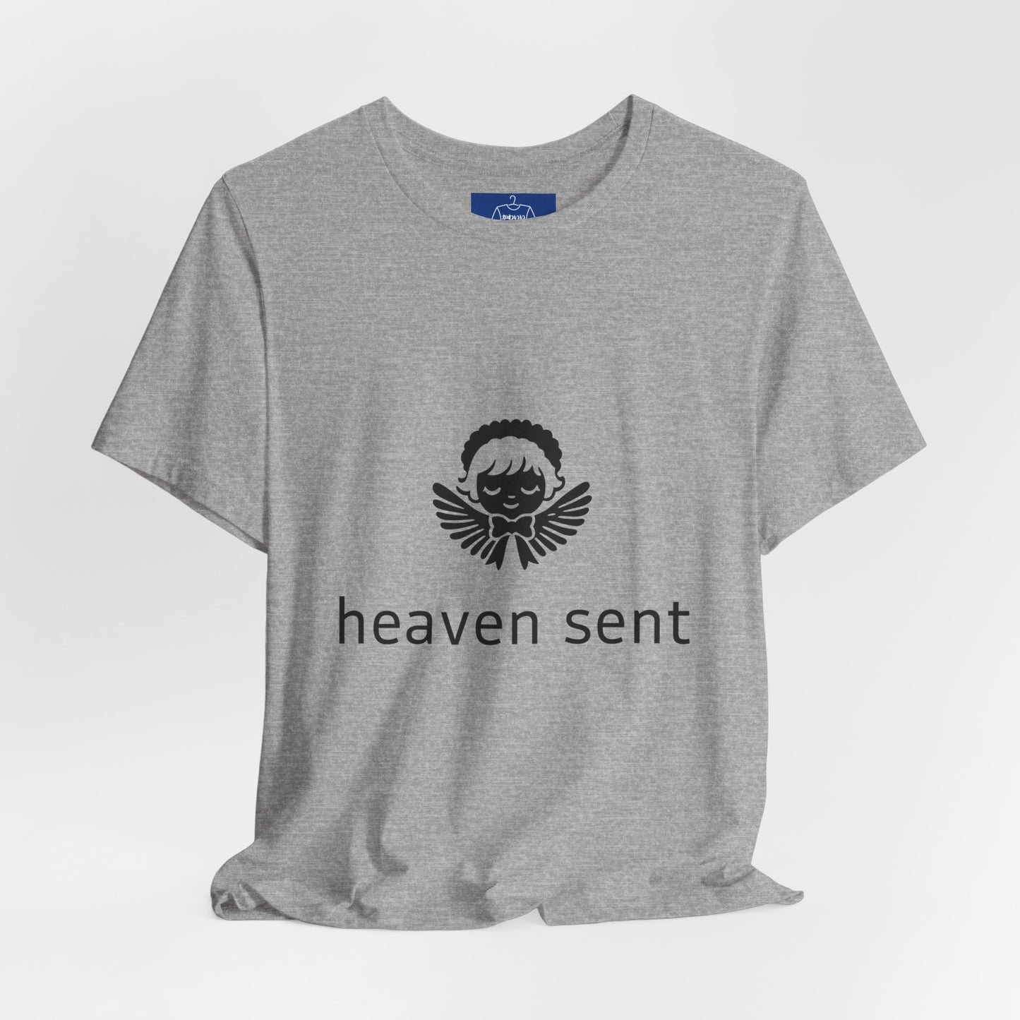 Heaven Sent Graphic T-Shirt | Minimalist Angel Shirt | Unisex Streetwear Tee | Aesthetic Faith Inspired Top | Trendy Gift for Him Her