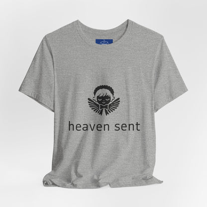 Heaven Sent Graphic T-Shirt | Minimalist Angel Shirt | Unisex Streetwear Tee | Aesthetic Faith Inspired Top | Trendy Gift for Him Her