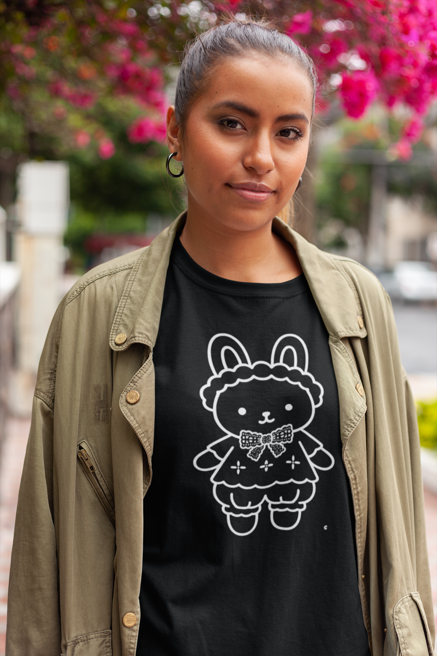 Rabbiko Bunny T-Shirt – Cute Kawaii Rabbit Tee | Unisex S-5XL | 100% Cotton | 7 Colors | Paku Paku Logo