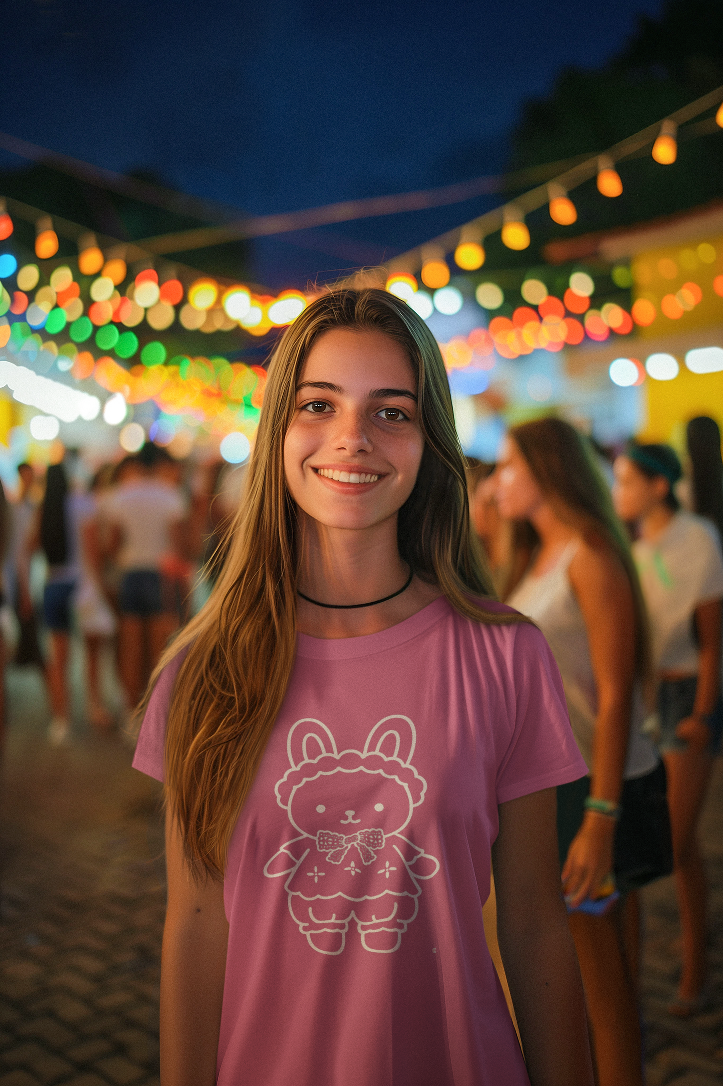 Rabbiko Bunny T-Shirt – Cute Kawaii Rabbit Tee | Unisex S-5XL | 100% Cotton | 7 Colors | Paku Paku Logo